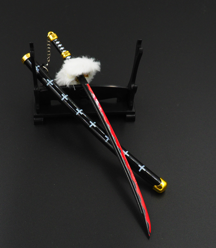 海贼王刀特拉法尔加罗刀带鞘死亡外科医生刀 黑 罗佩刀钥匙扣22cm