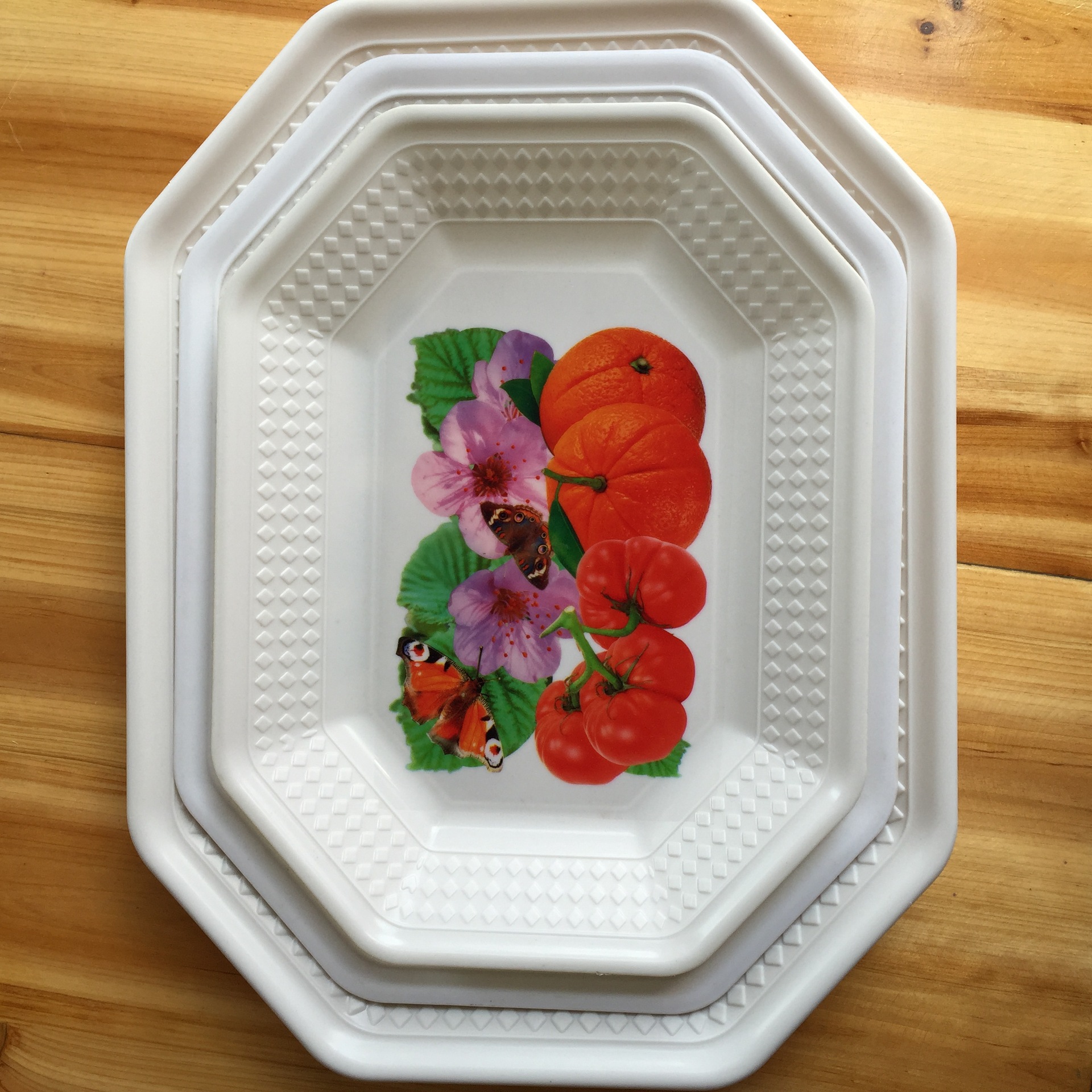 厂家直销塑料方形果盘华巨正品特价食品级pp盘子瓜果盘批发629