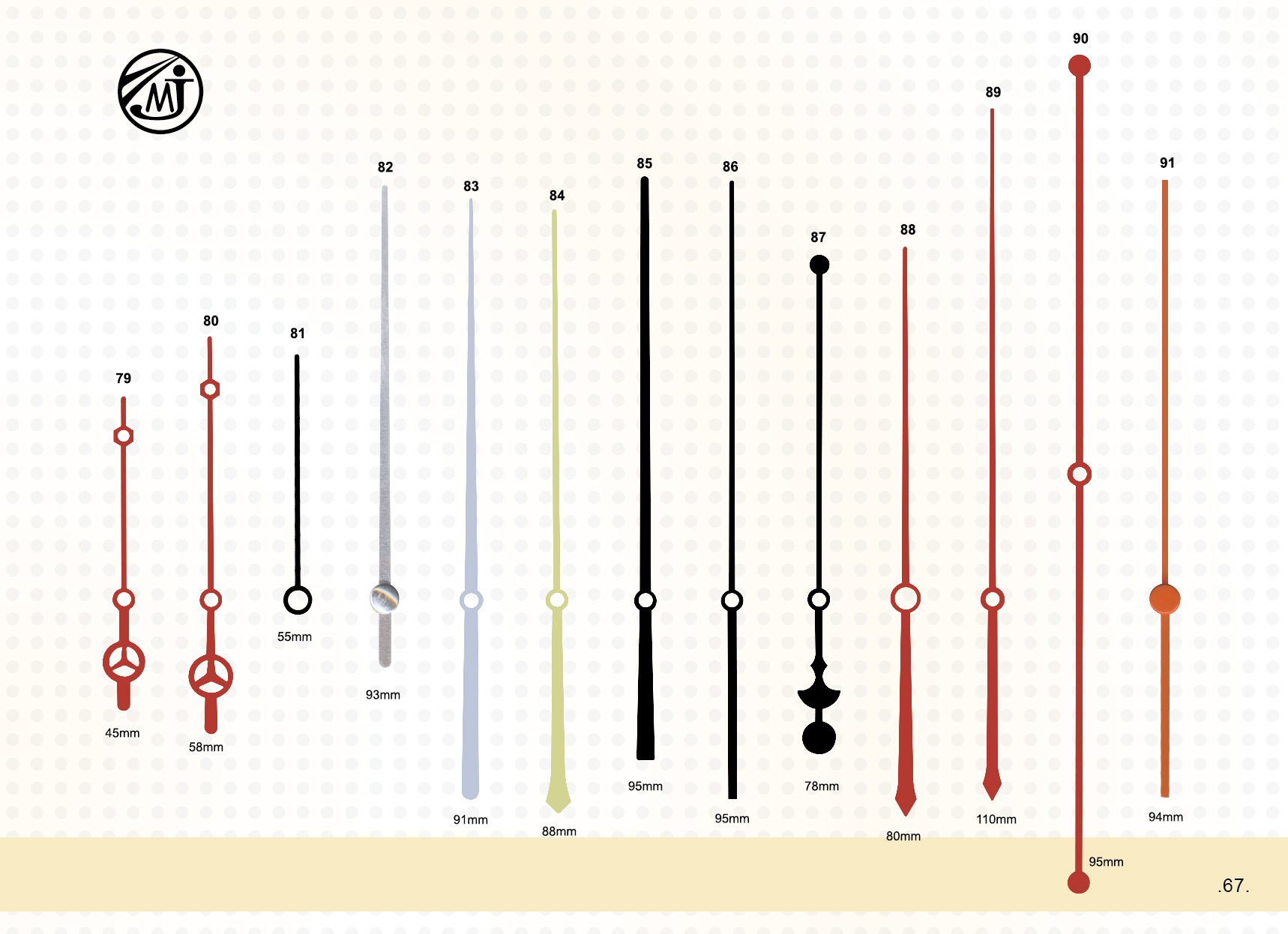 钟针机芯 时钟指针大针 铝针 塑料针 多种款式 厂家直销价格优惠