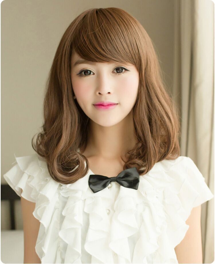 假发批发女梨花头短发斜刘海短卷发型蓬松修脸时尚女士假头发套