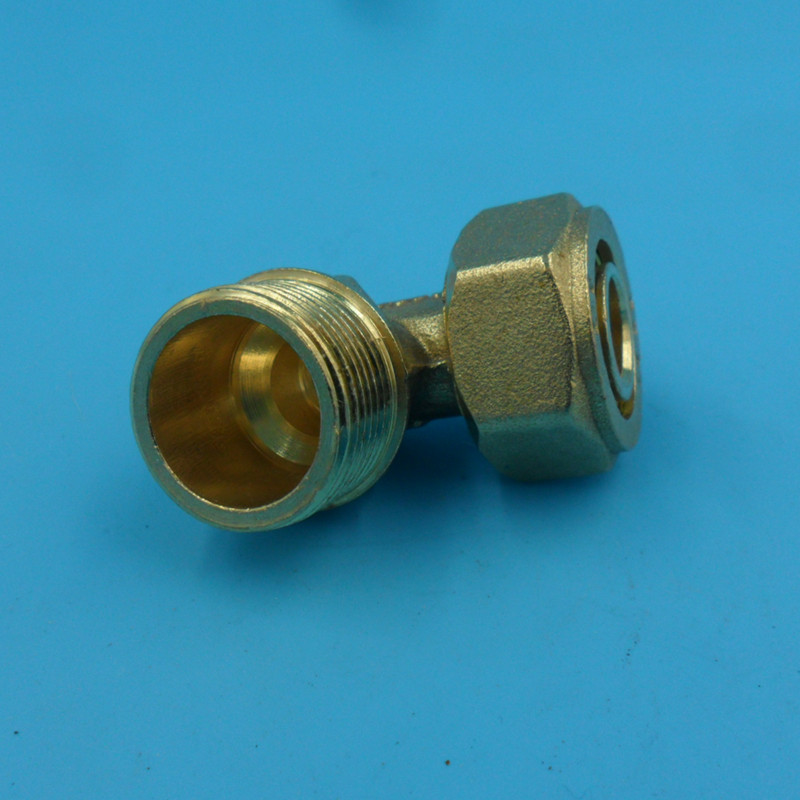 黄铜外丝弯头 铜外牙弯头 16 20铝塑管件 太阳能配件