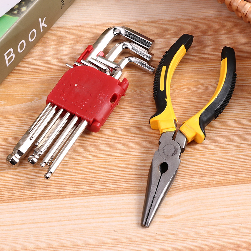 车载工具 套装小号家用内六角扳手 老虎钳 尖嘴钳子 厂家批发