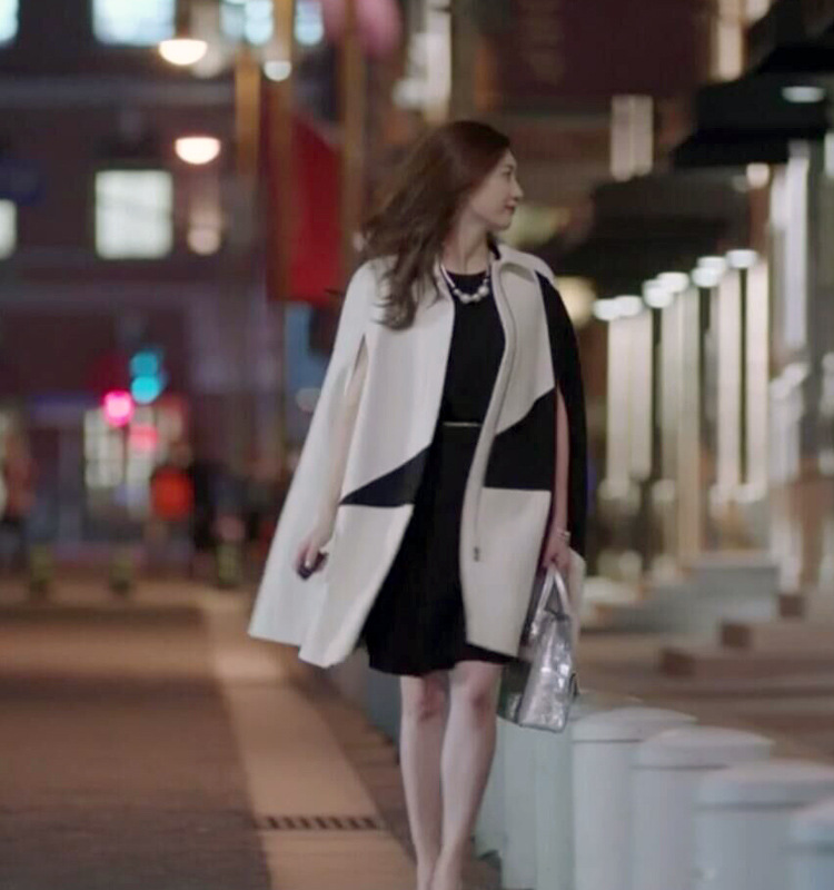 好先生江莱江疏影明星同款2016年夏季新品五角星斗篷毛呢外套女潮