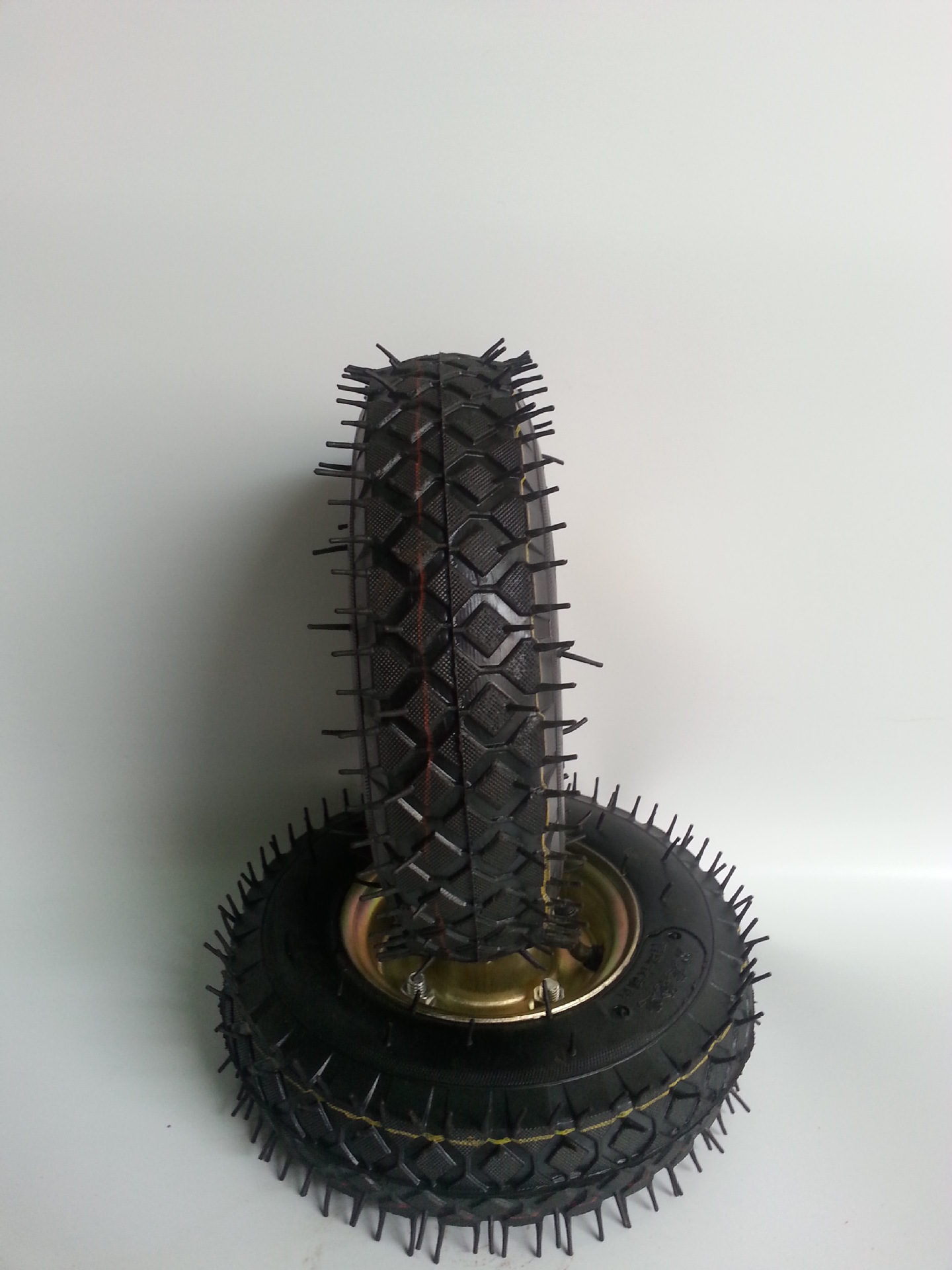 厂家直销加厚250充气轮老虎车手推车轮子8寸橡胶脚轮轱辘轮胎批发