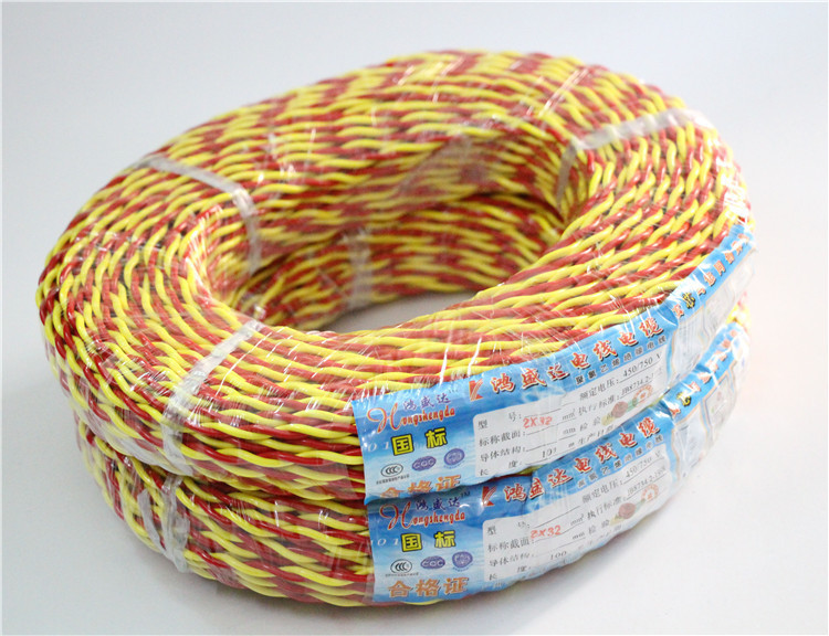 rvs红黄65米花线电线灯头线32芯平家用电线led灯发光字软线