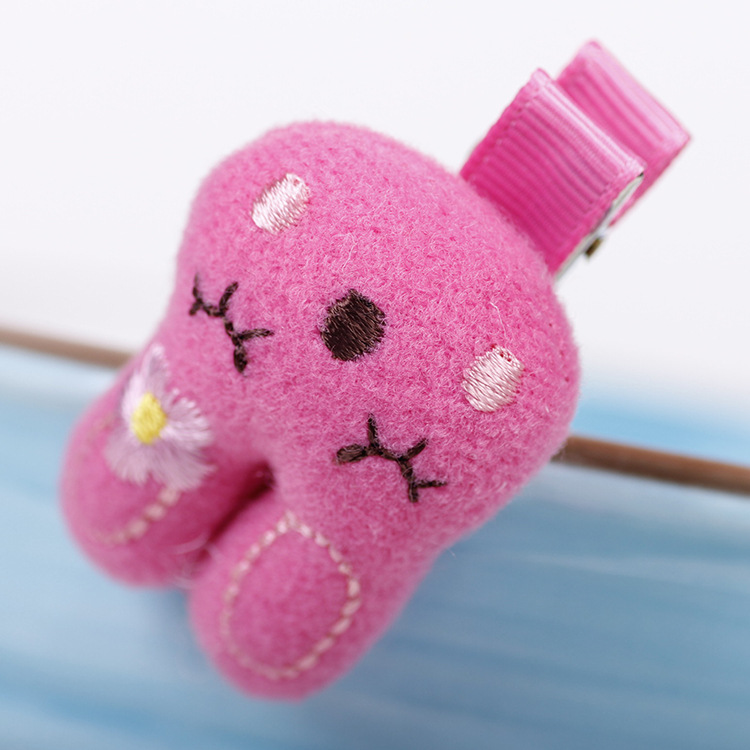 韩版卡通小发夹 小女孩儿童头饰品 布艺动物夹 婴幼儿刘海夹发饰