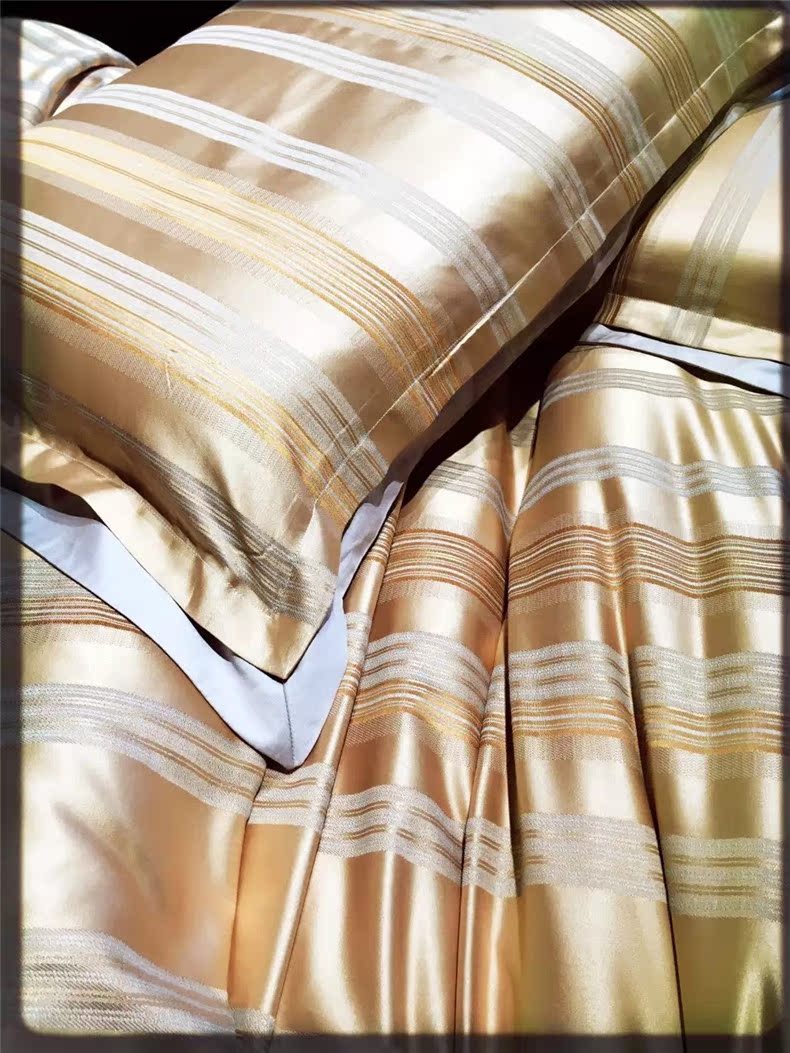 奢华高端提花甲壳素纤维100支双股长绒棉400t双股四件套厂家直销