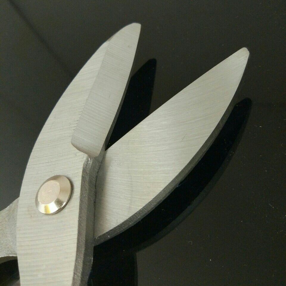 供应高档沾塑抛光白铁剪丝网剪刀10寸12寸美式铁皮剪手动五金工具