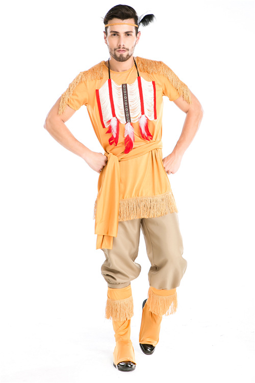 2014新款万圣节角色扮演印第安酋长服装男装制服诱惑派对服装