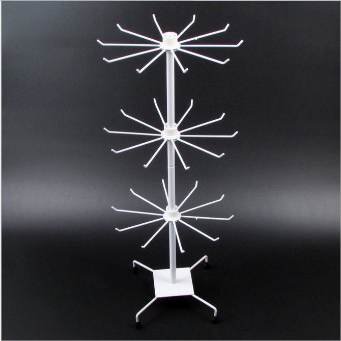 旋转铁质三层手链项链架 挂件架子 首饰座展示托架 饰品收纳道具