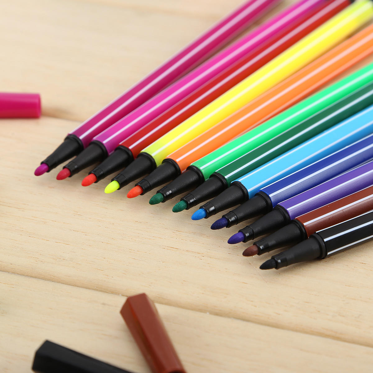 12色可水洗水彩笔 筒装画笔 儿童绘画用品画具批发 加工定制