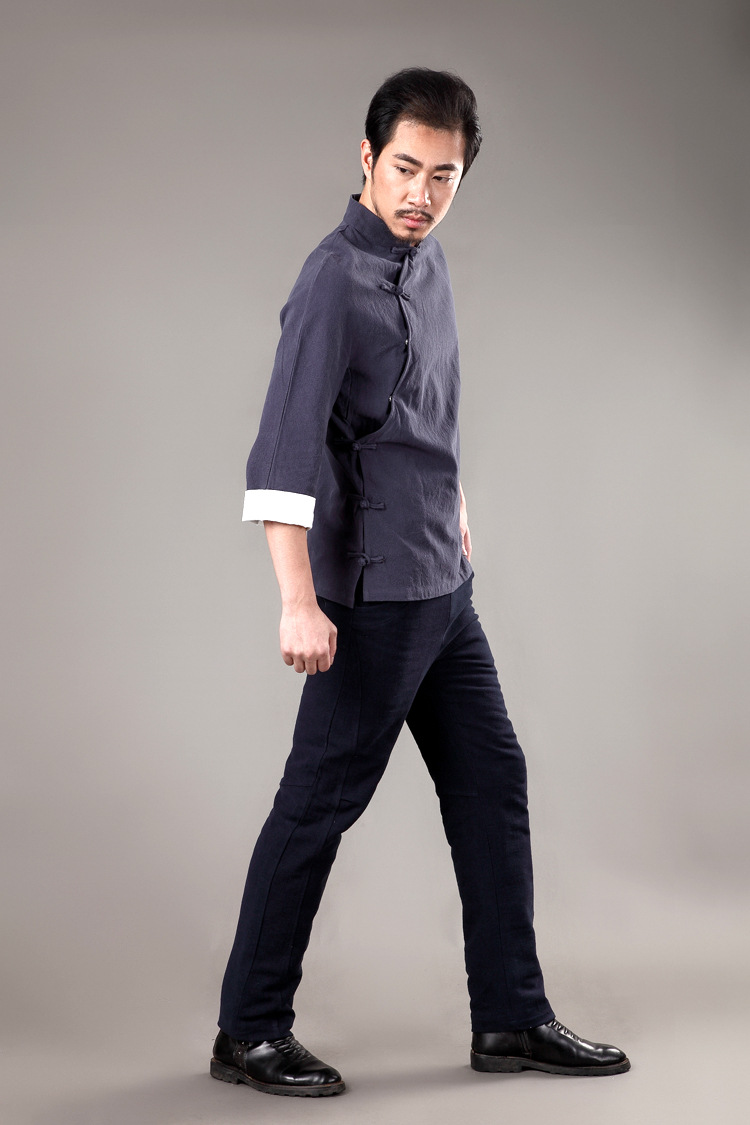 民国中山装 立领青年民国中山装 定做五四