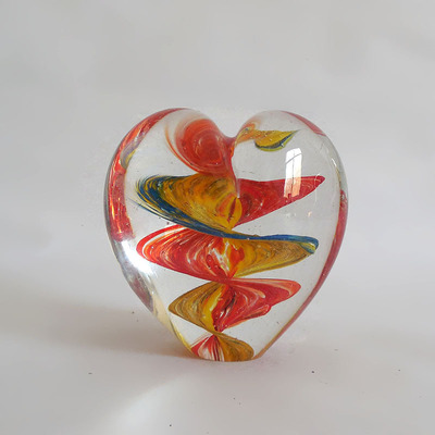 厂家生产供应水晶玻璃工艺品球 花园家居装饰灯饰球 琉璃心摆件