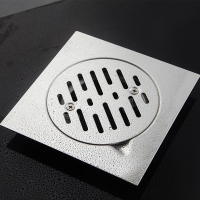 高品质正方形201不锈钢地漏 卫生间阳台不锈钢防臭防虫地漏批发