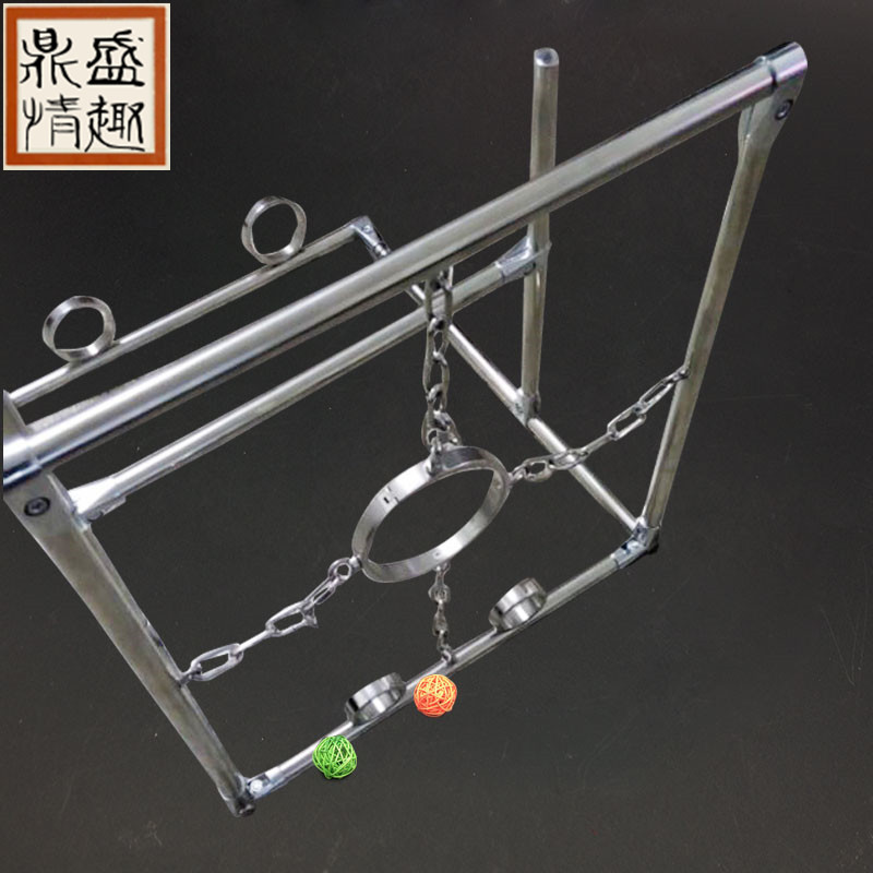 厂家直销新款k9拘束架成人金属情趣用品手铐不锈钢脚镣一件代发