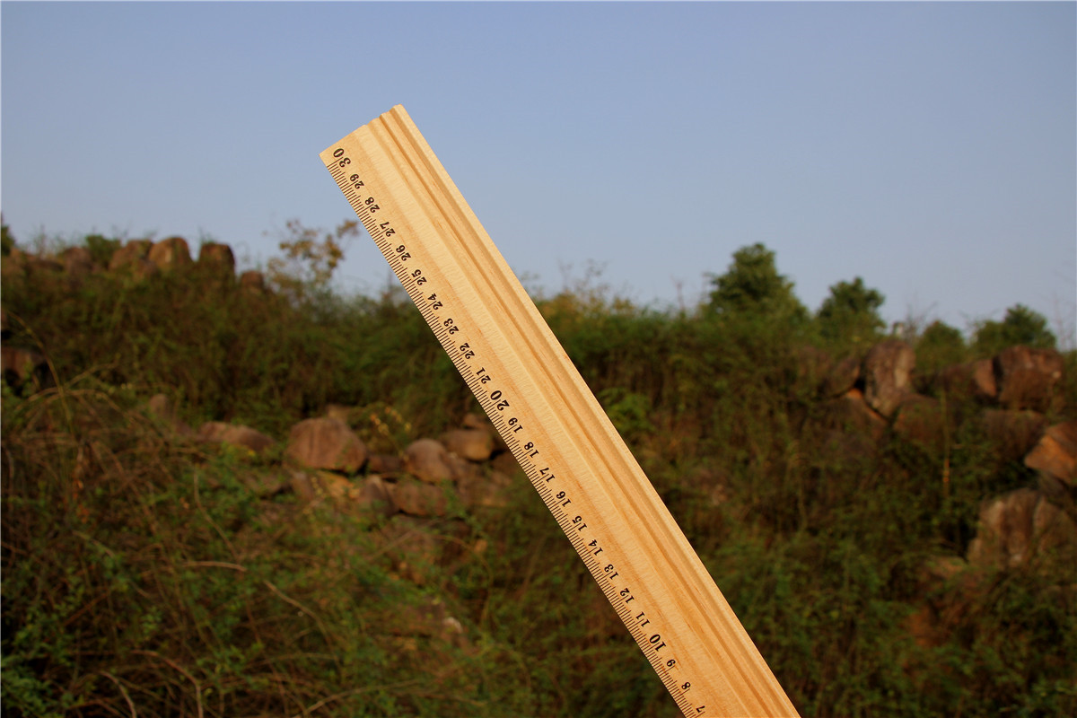 木头尺子 30cm松尺子木制 定做印字印logo 平面直尺 工厂定制款