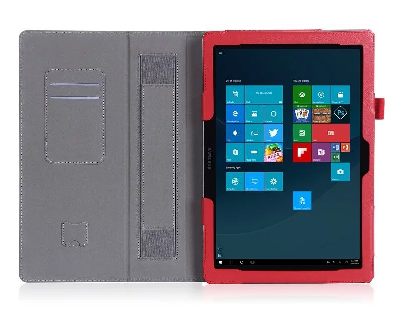 三星tab pro s 12寸w700牛皮纹手托插卡牛皮纹皮套 sm-w700保护套