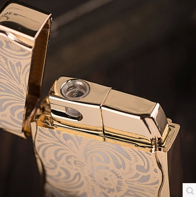 虎牌充气打火机个性创意防风打火机触摸充气打火机超薄打火机712