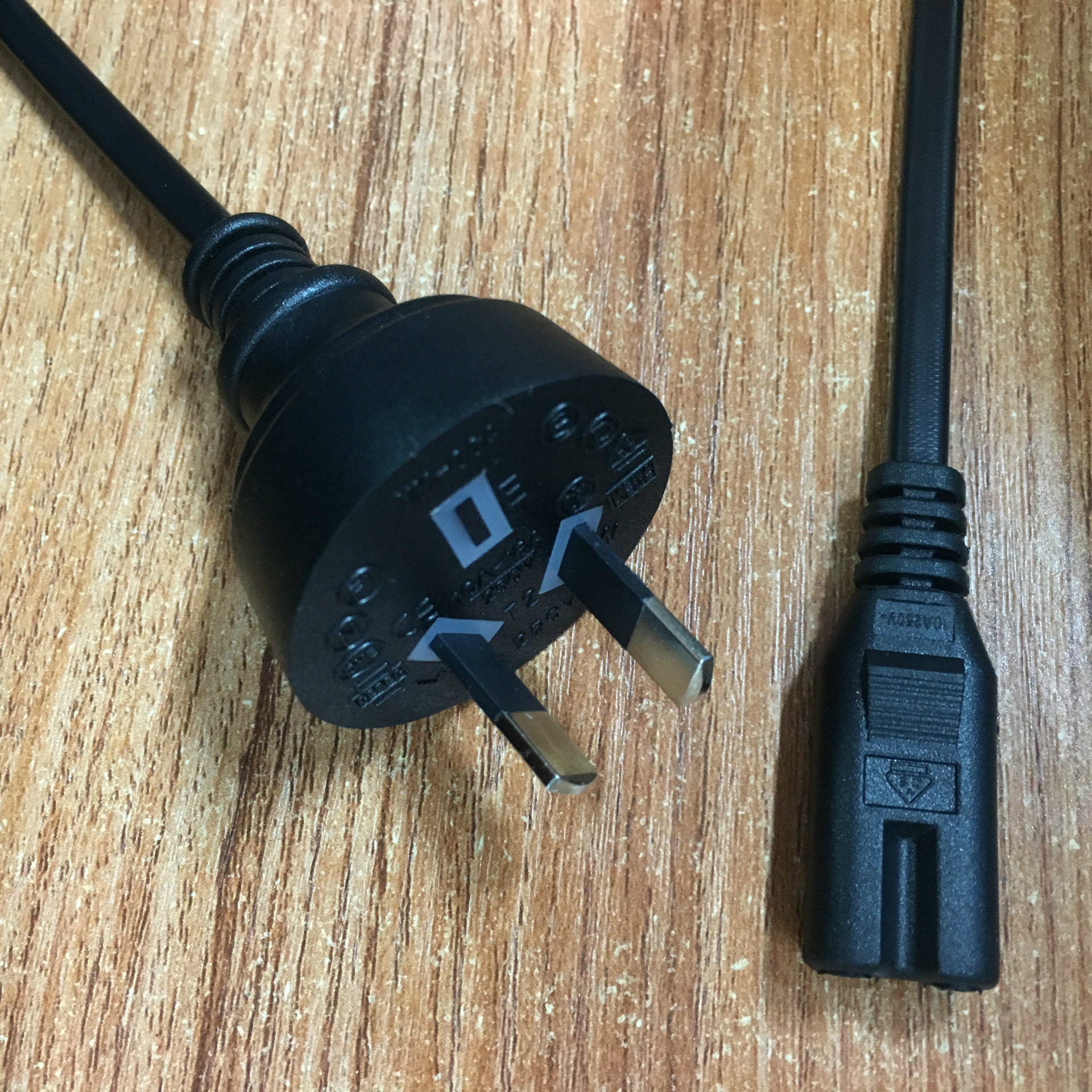 厂家直销 1.5米澳大利亚电源线 澳规 澳洲2插电源插头线 8字尾-阿里巴