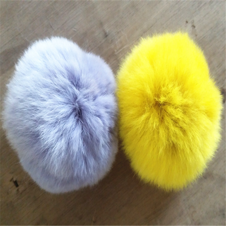 纺织辅料獭兔毛球真毛皮草彩色diy定制鞋辅料