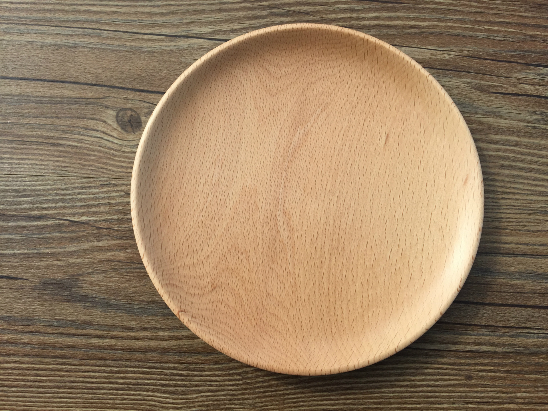 日式创意木碟 21cm榉木圆碟 蛋糕碟 糕点盘 圆形 寿司盘厂家直销