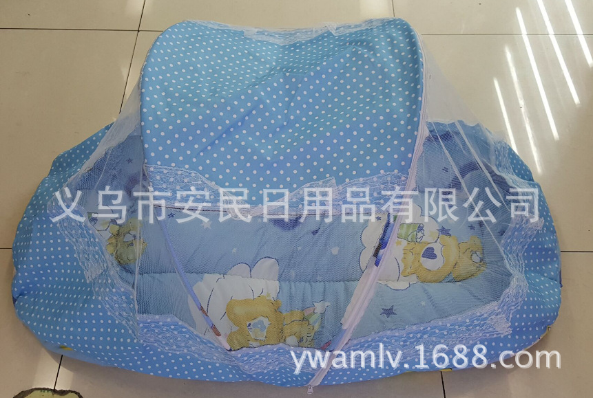 New Children's Mosquito Net/Foldable Crib Mosquito Net/Mongolian Bag-Free Baby Mosquito Net Factory Direct Sales
