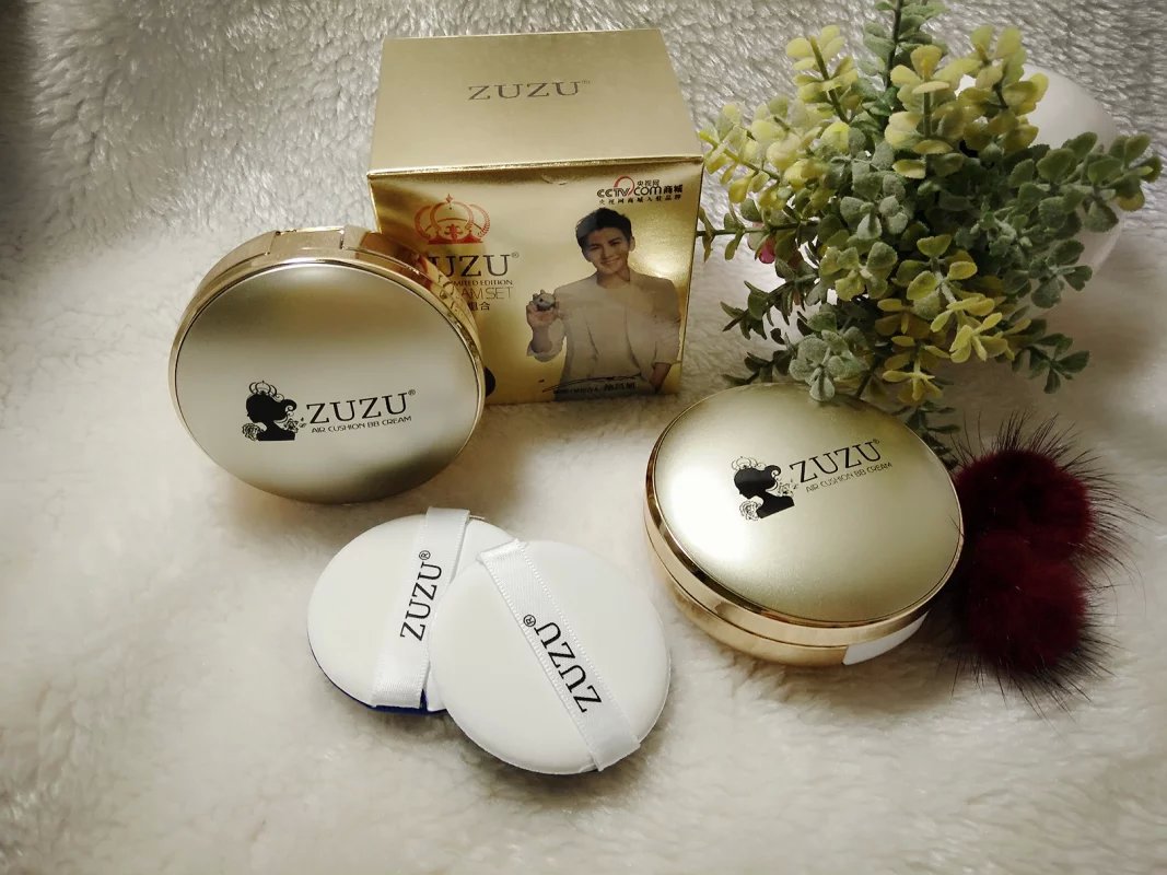 zuzu新款气垫bb霜正品遮瑕隔离粉底保湿裸妆2只正装