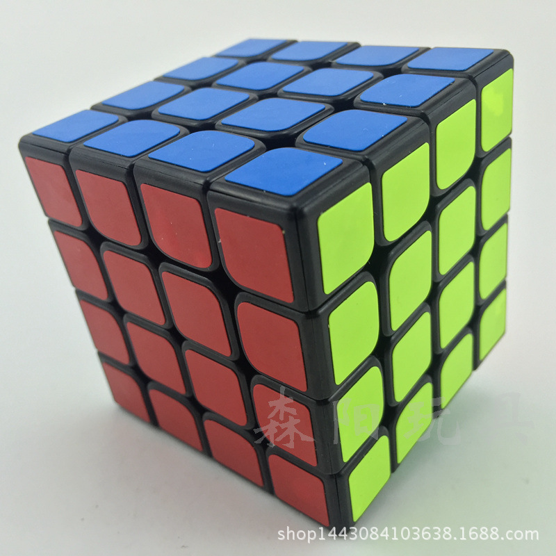 【裕鑫 智胜 麒麟王四阶 黑色】4阶 高容错专业竞速拧比赛魔方 黑