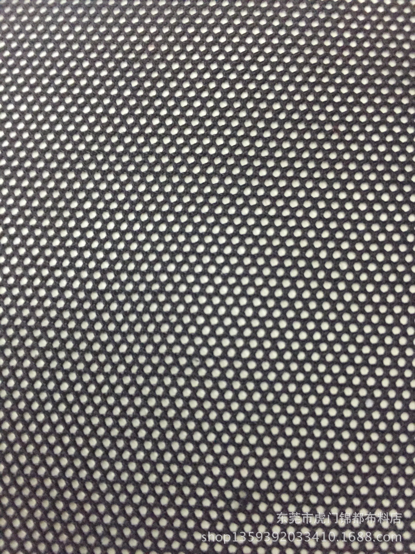 现货供应小孔n300涤纶厚小六角网眼布 箱包手袋瑜伽袋网风扇