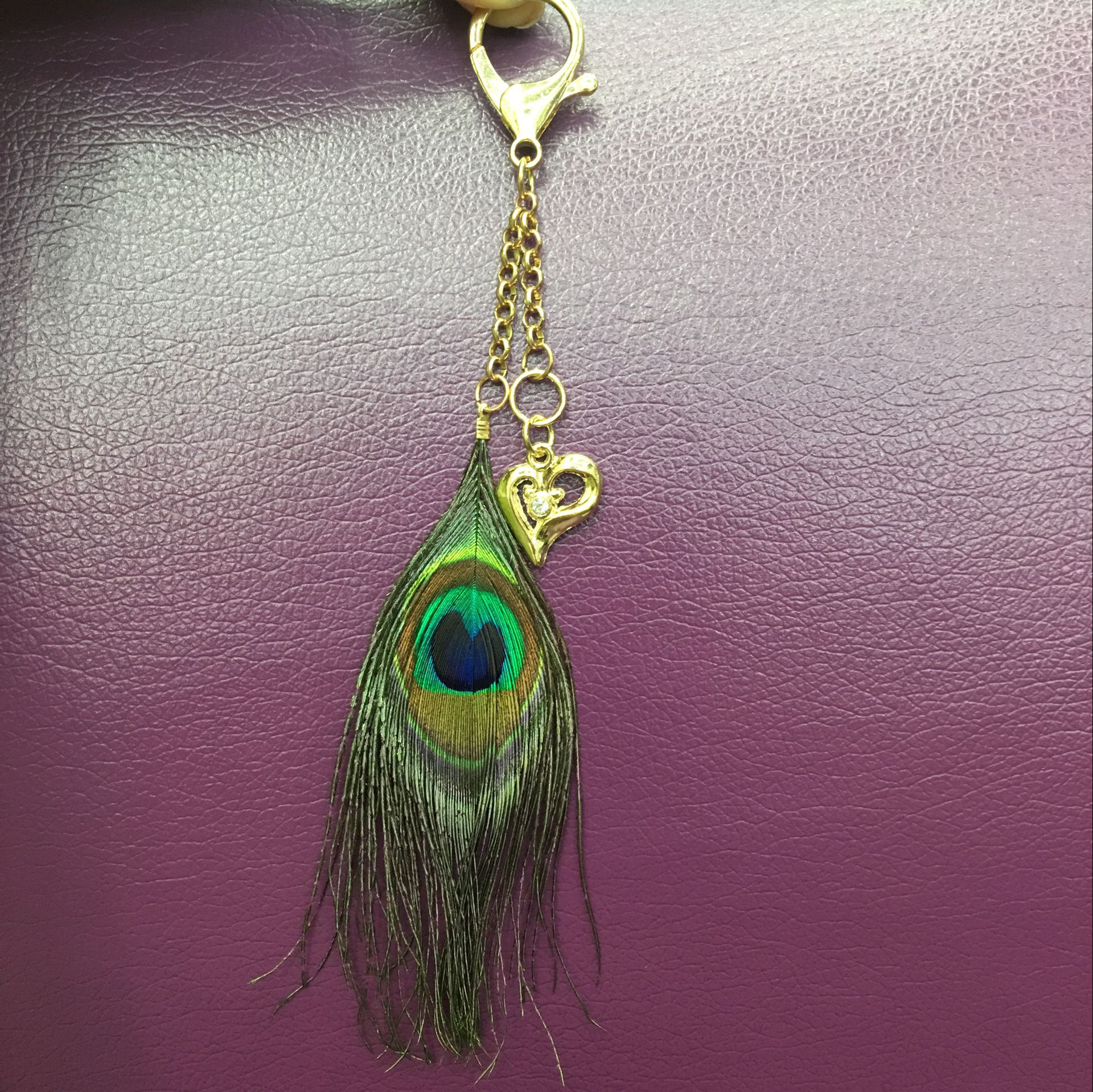 手工羽毛挂件 裤子箱包挂饰 流苏金属挂件