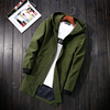 new pattern man Windbreaker coat Korean Edition Youth leisure time Mid length version Hooded Thin section student Jacket new pattern man Windbreaker coat Korean Edition Youth leisure time Mid length version Hooded Thin section student Jacket
