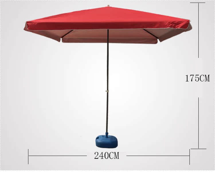 厂家直销 创意户外休闲太阳伞 庭院遮阳伞四方伞保安 岗位方形伞