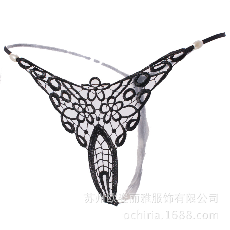 情趣透视开档内裤女诱惑性感透明丁字女情趣内裤 欧姿丽雅#1367-阿里