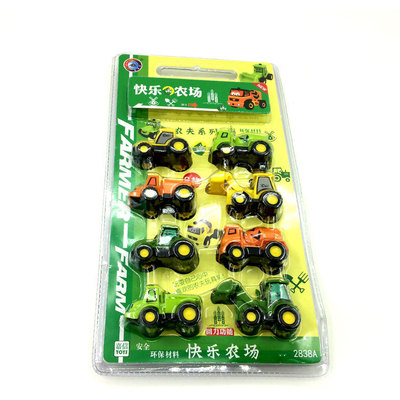 热卖嘉信2838a农场回力车套装 迷你卡通回力小汽车模型 益智玩具