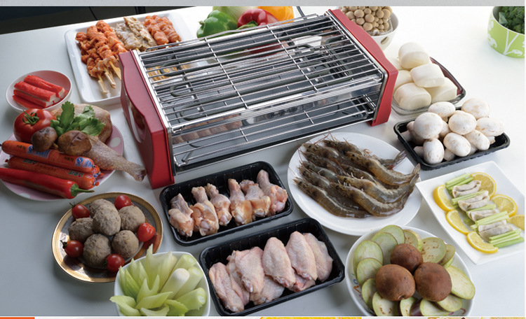 亨博电烤炉家用无烟电烤炉烤肉机烧烤架烧烤炉家用电sc-528a-1