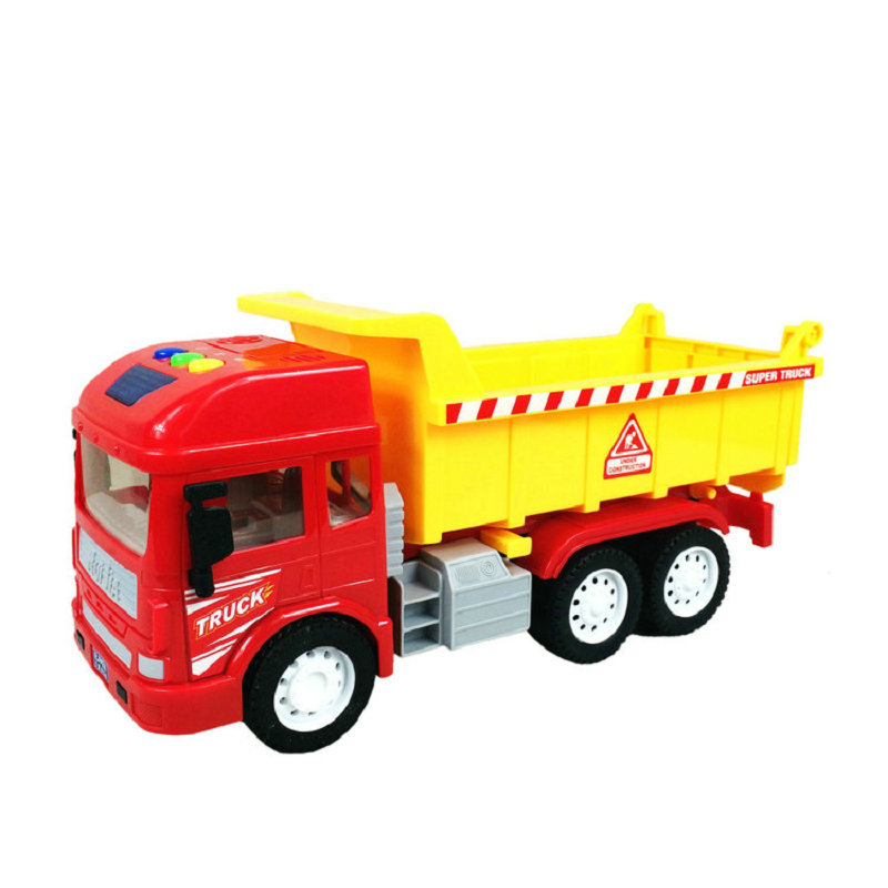 新款故事大号灯光音乐惯性运载车 益智儿童玩具工程翻斗车