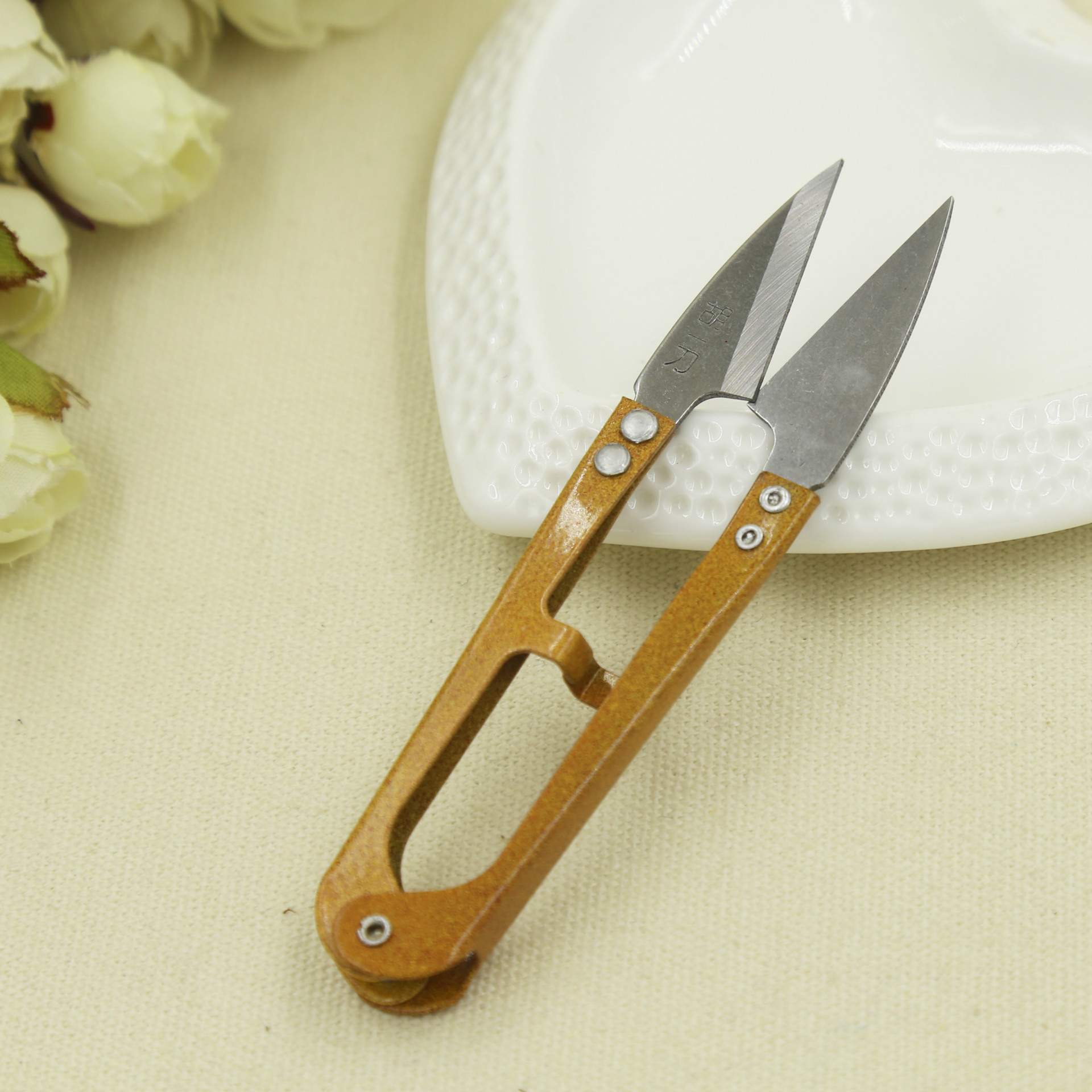 胡一刀纱剪不锈钢裁缝剪刀鱼线剪 批发纱剪 2元店货源