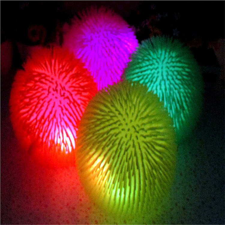 Luminous Ball Children's Toy Stall Large Dense Hairy Ball Hairy Ball Flash Thorn Ball Decompression Vent Pinch