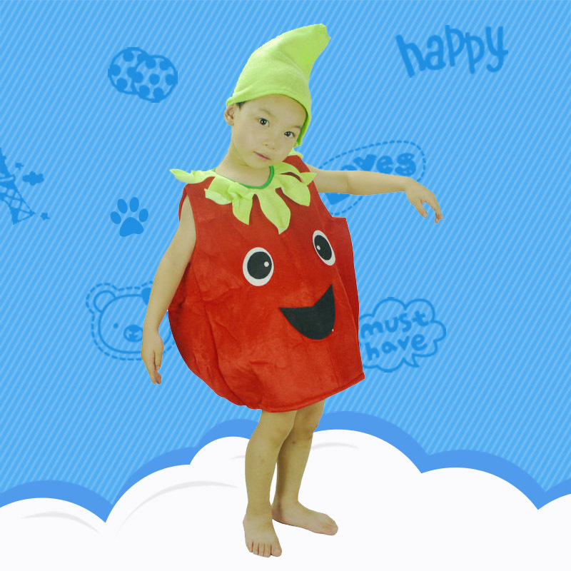 儿童节日服装水果衣服学校幼儿园环保演出服装草莓服西瓜服香蕉服