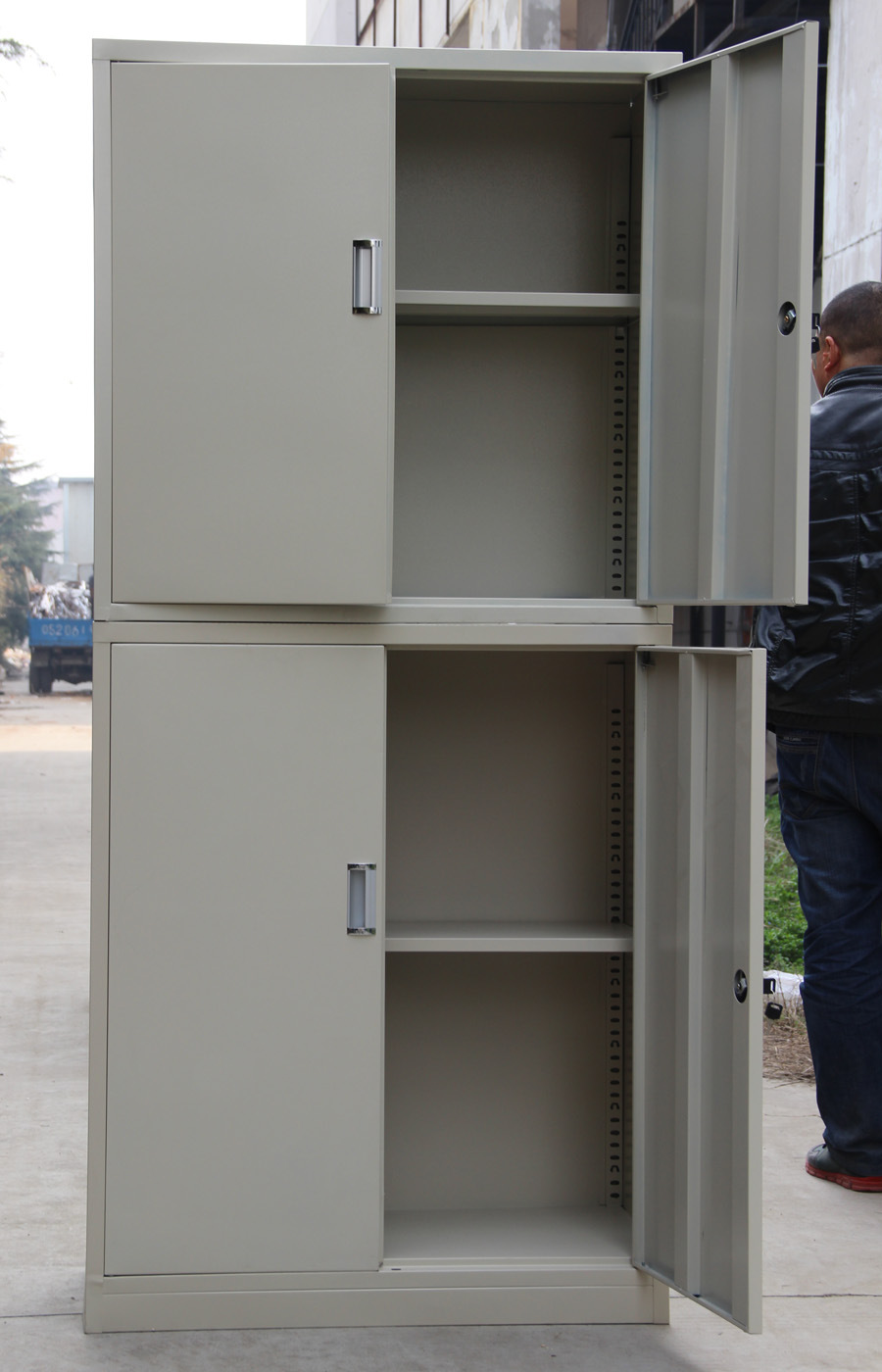 厂家定做办公分体双节柜 铁皮钢制文件资料档案柜厂家直销