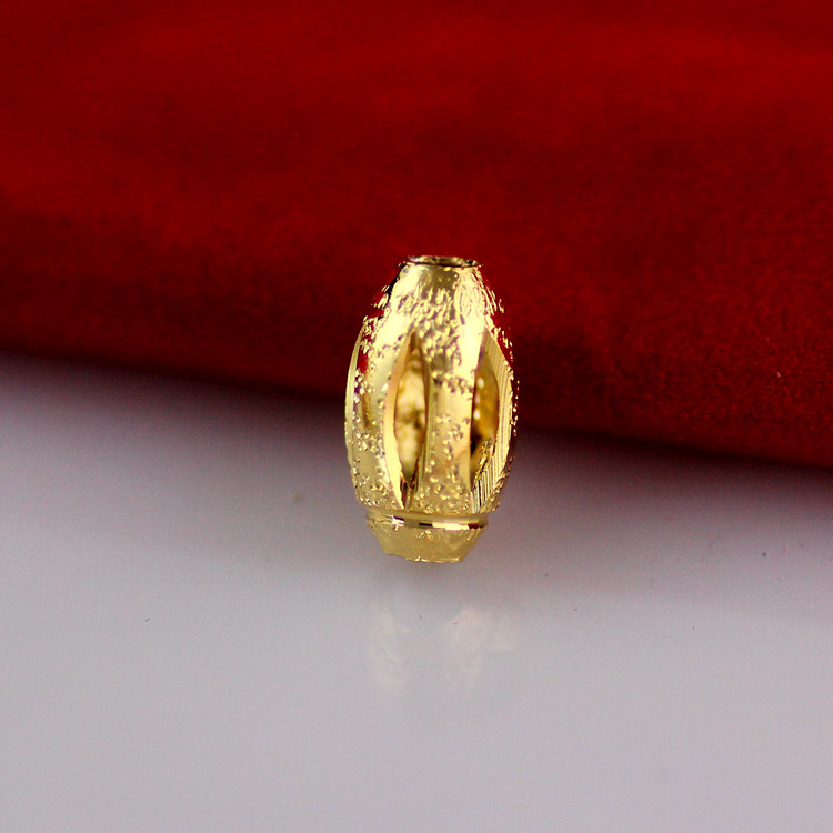 地摊热销硬币土豪金黄铜镀金首饰 海底金 火熔金黄铜首饰现场加工