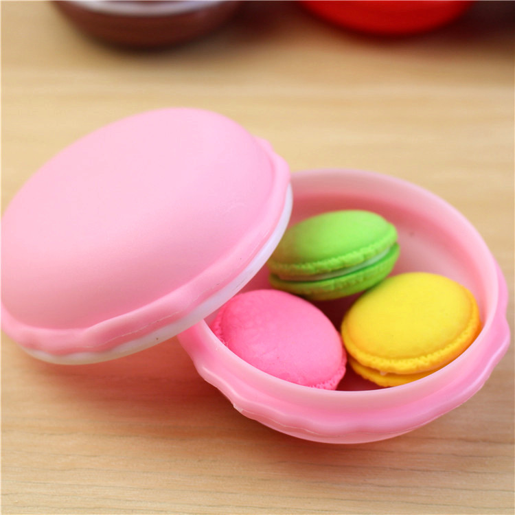 韩版创意马卡龙蛋糕橡皮 可爱卡通橡皮擦 趣味蛋糕造型橡皮