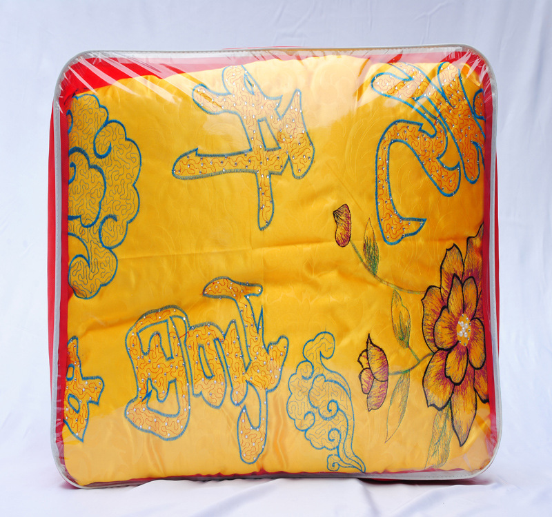 精品寿衣棉被寿被铺金盖银黄红黄白殡葬用品厂家直销