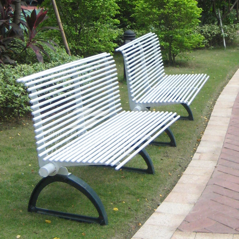 镀锌管钢结构椅脚公园休闲椅 园林景观工程广场休息园林椅可定制