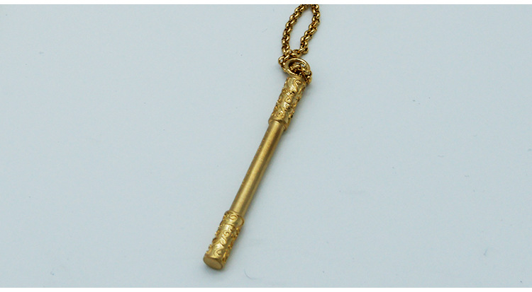 西游记兵器孙悟空如意金箍棒钛钢吊坠时尚民族风复古情侣项链首饰