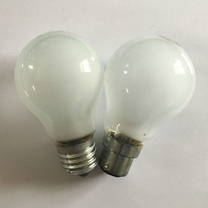 厂家供应a55白炽灯泡 220v-240v磨砂普通白炽灯泡 白色老式灯泡