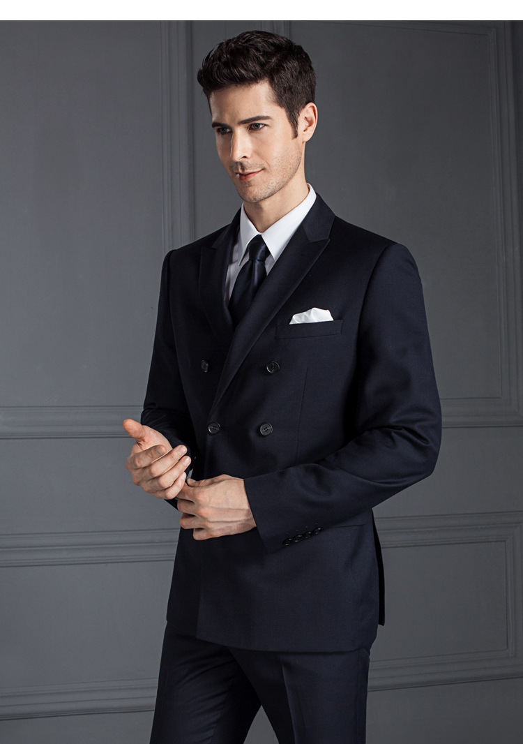 【毛料】套装商务男士西服西装修身韩版正装职业结婚礼服