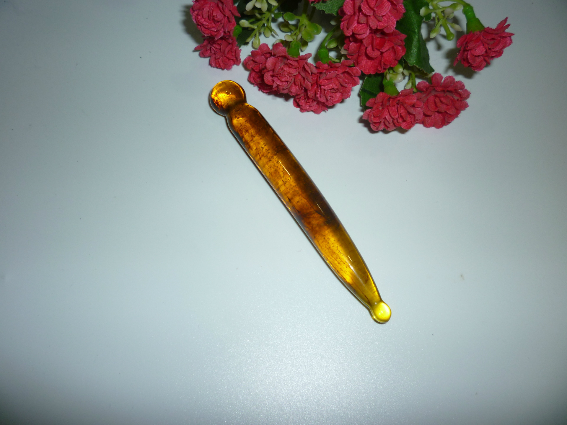 蜜蜡点穴笔刮痧板 树脂脸部身体刮痧片 咖啡点穴笔