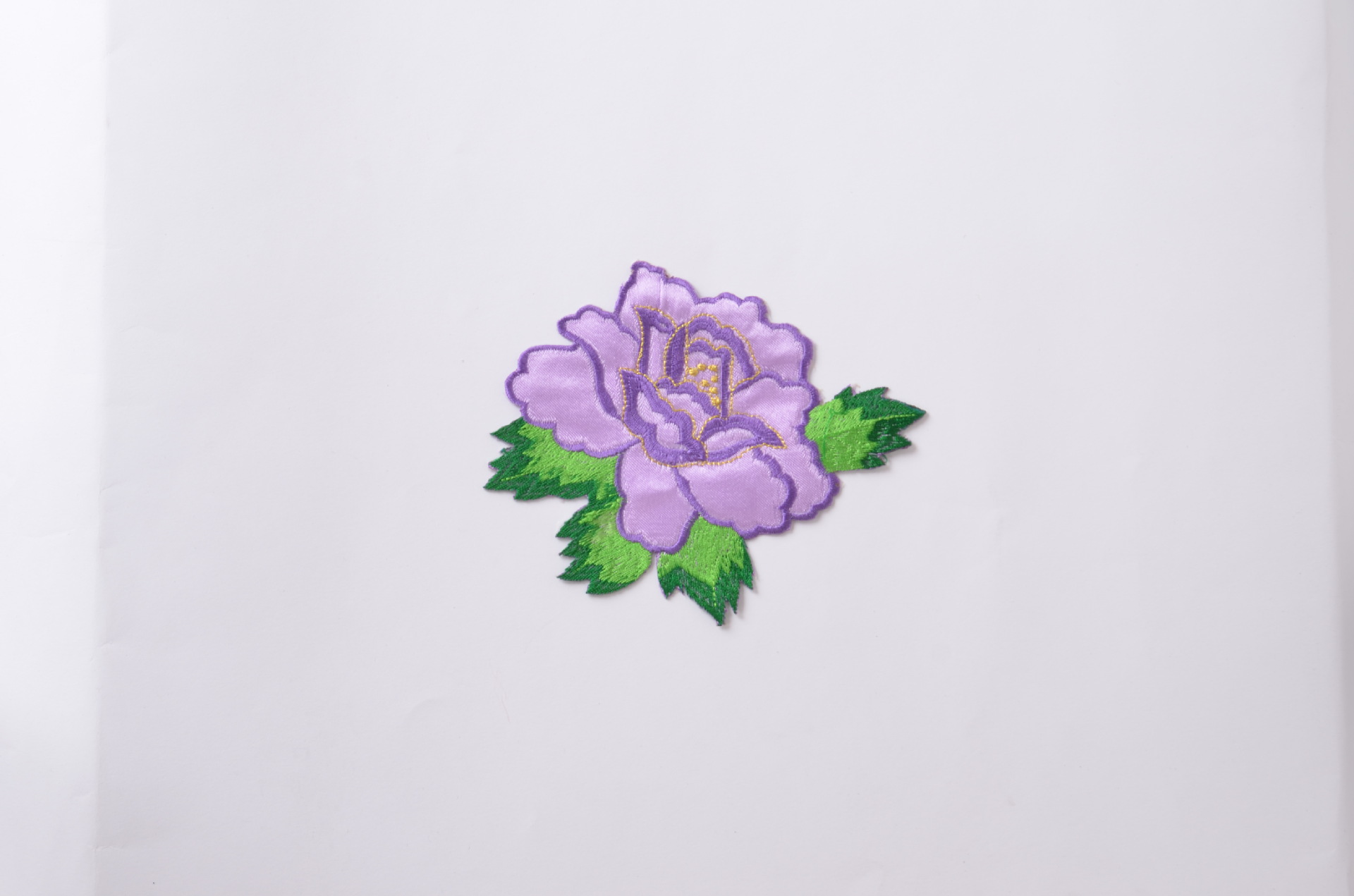 diy刺绣牡丹刺绣花标章布贴 羽绒服刺绣补丁贴 服装饰品辅料定制
