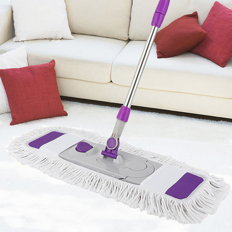 Mop Wholesale Large Flat Mop Household Mop Wooden Floor Microfiber Cloth Cover Mop Mop Flat-Head Mop